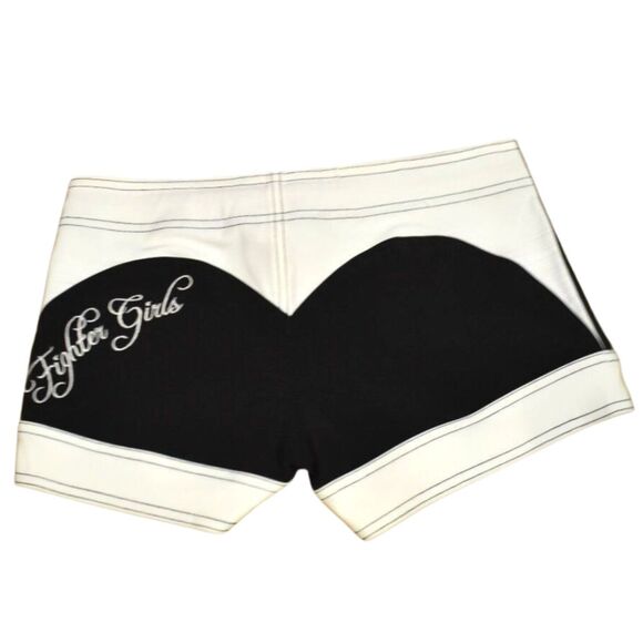Fighter Girls Deviant Mini Board Black White Shorts Size 3 - Picture 2 of 11